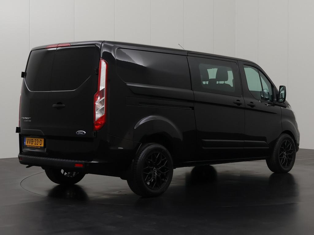 Ford Transit Custom 2.0TDCI 130PK Lang Dubbele Cabine | 6-Pe, Auto's, Bestelauto's, 4 cilinders, Zwart, Origineel Nederlands, Diesel
