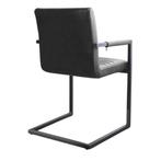 MN Home Praag Kunstlederen Vergaderstoel, Huis en Inrichting, Stoelen, Zwart, Nieuw, Leer, Ophalen of Verzenden