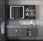 Nieuwe! Badkamermeubel met verlichte spiegel en kraan, Huis en Inrichting, Badkamer | Badkamermeubels, 100 tot 150 cm, Ophalen of Verzenden