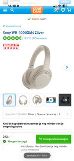 Sony WH-1000XM4 Zilver, Draadloze Noise-Cancelling Koptelefo, Audio, Tv en Foto, Koptelefoons, Ophalen, Zo goed als nieuw, Over oor (circumaural)