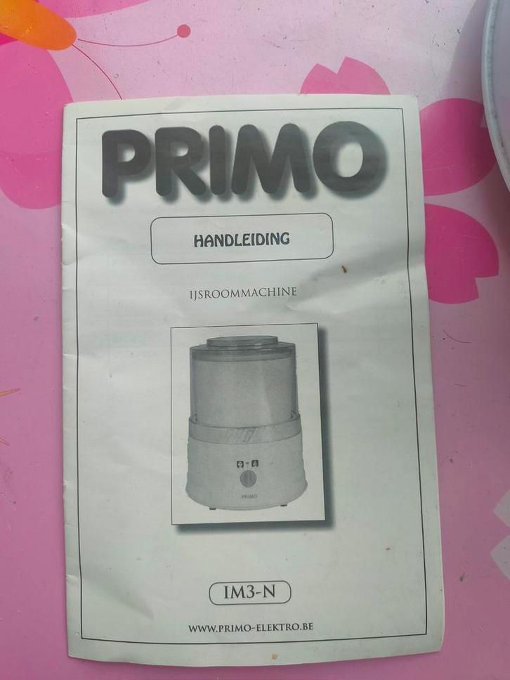 Primo IM3-M IJs- en Sorbetmachine - Zelfvriezend, Witgoed en Apparatuur, IJsmachines, Ophalen