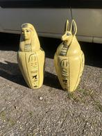 Set Egyptische canopen / decoratieve potten Anubis farao, Ophalen of Verzenden, Zo goed als nieuw