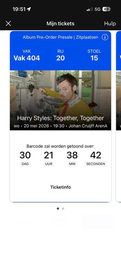 Harry Styles tickets 20 mei 2026, Twee personen, Mei