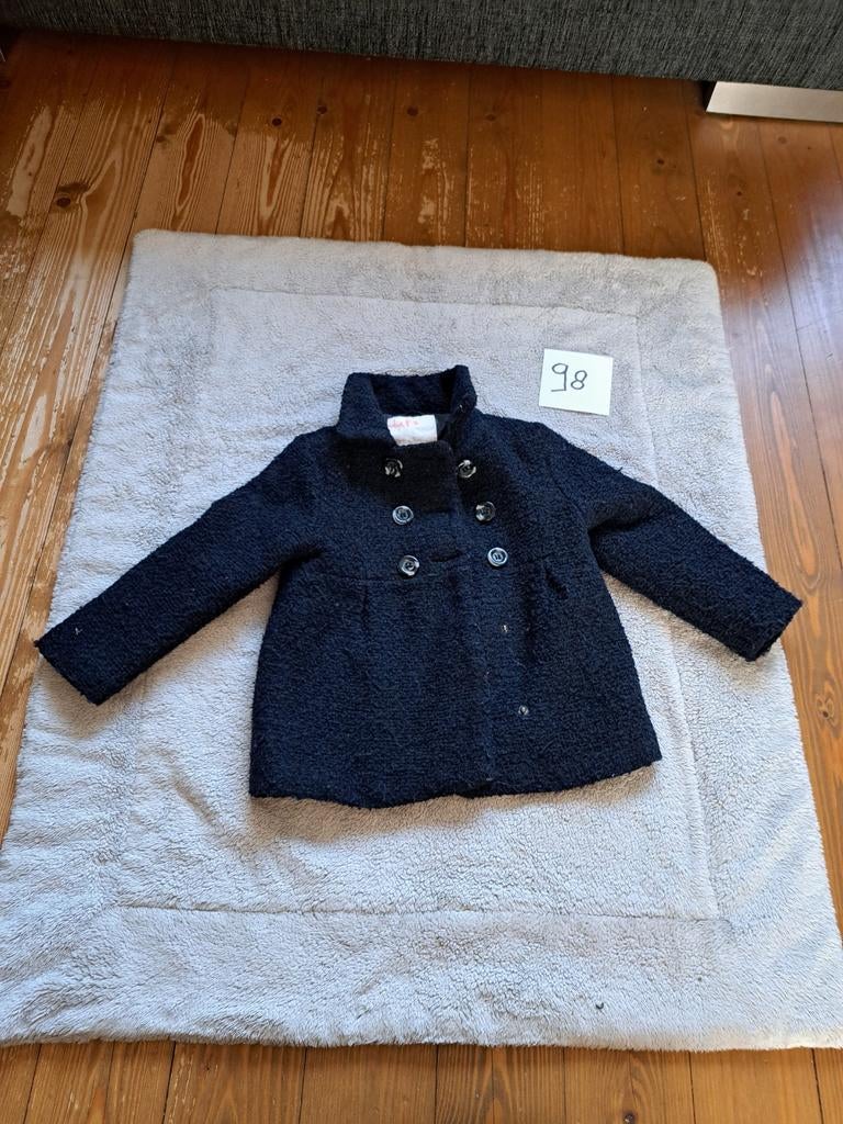 Leuk donker blauw jasje maat 98, Ophalen of Verzenden, Gebruikt, Meisje, Jas