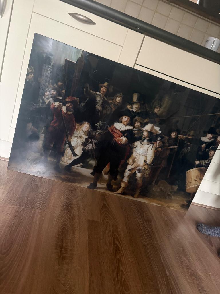 Glas schilderij, Ophalen