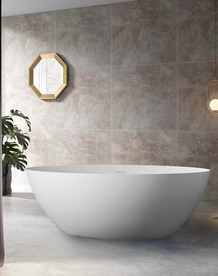 SUPERAANBIEDING; Vrijstaand ligbad, wit, met sifon en plug, Doe-het-zelf en Verbouw, Sanitair, Nieuw, Bad, Verzenden