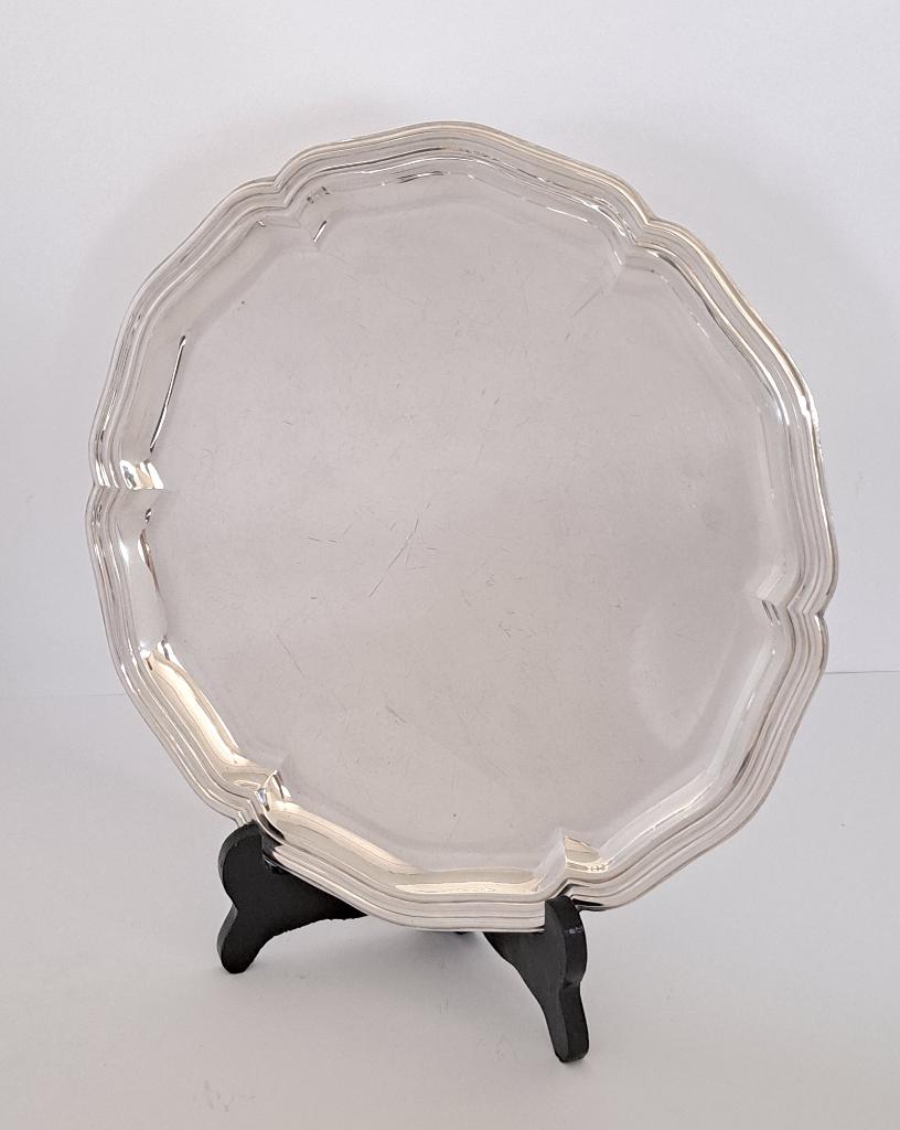 Zilveren dienblad / cabaret, Antiek en Kunst, Ophalen of Verzenden, Zilver