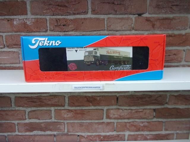 Tekno  Scania  110  met  koeloplegger  van  Booy - mTwello., Hobby en Vrije tijd, Modelauto's | 1:50, Ophalen of Verzenden, Nieuw