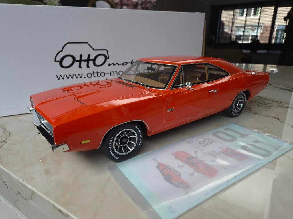 Ottomobile 1:12 Dodge Charger Dukes of Hazzard General Lee, Hobby en Vrije tijd, Modelauto's | 1:5 tot 1:12, Ophalen of Verzenden