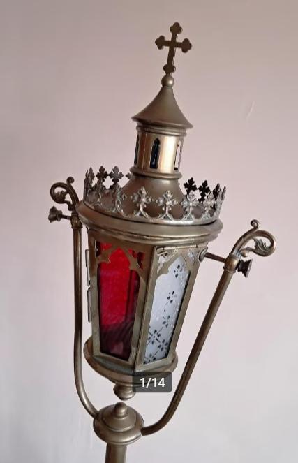 processielamp uit Nederland, jaren 20, Verzamelen, Religie, Gebruikt, Overige typen, Ophalen of Verzenden