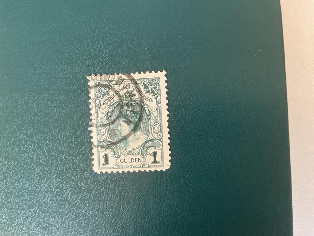 Kronings zegel Wilhelmina  nr 49, Ophalen of Verzenden, T/m 1940, Gestempeld