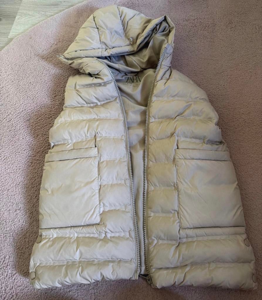 Zara bodywarmer zgan maat 140, Kleding | Dames, Bodywarmers, Ophalen of Verzenden, Zo goed als nieuw, Beige