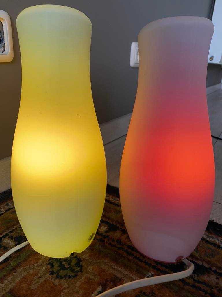 Ikea Mylonit glazen lampen, Huis en Inrichting, Lampen | Tafellampen, Ophalen of Verzenden, Zo goed als nieuw, Minder dan 50 cm