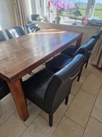 7 Henderson & Hazel leren eetkamerstoelen donkerbruin, Ophalen