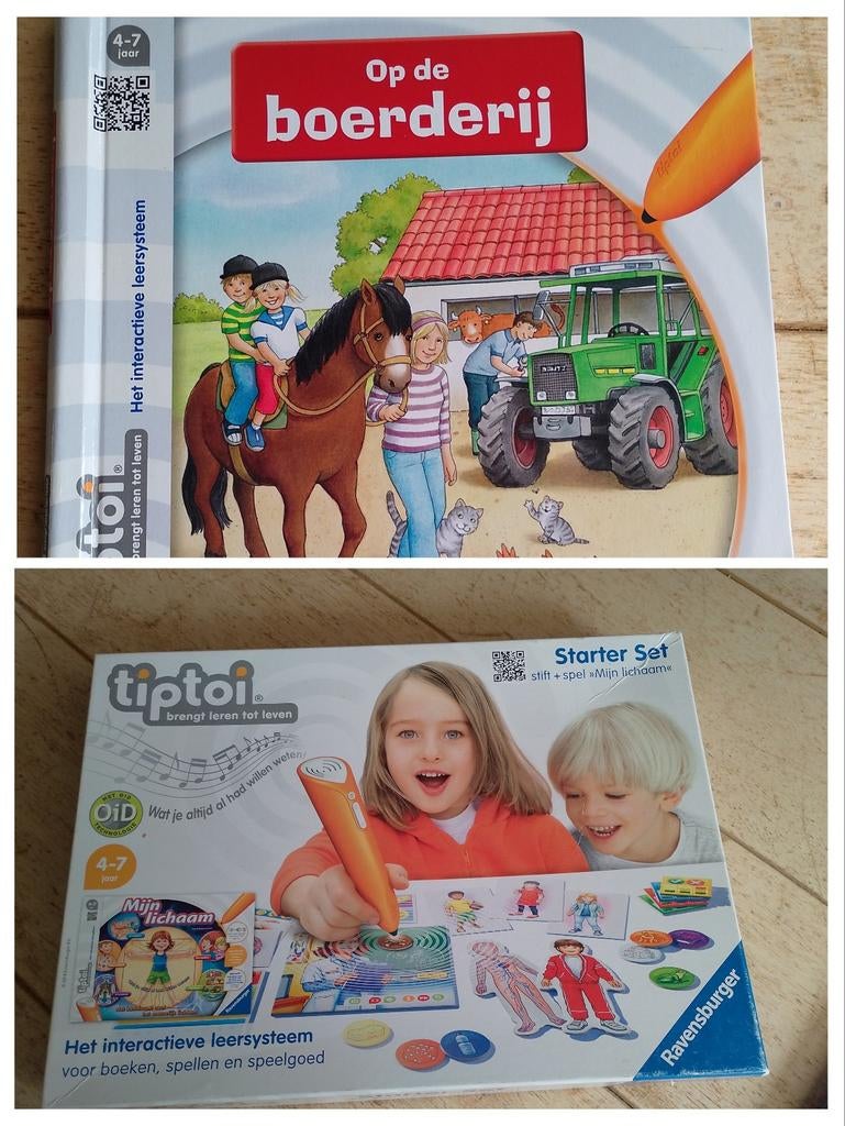 Tiptoi: Op de boerderij & Mijn lichaam (zonder pen), Ophalen, Gebruikt, Taal en Lezen, Met geluid