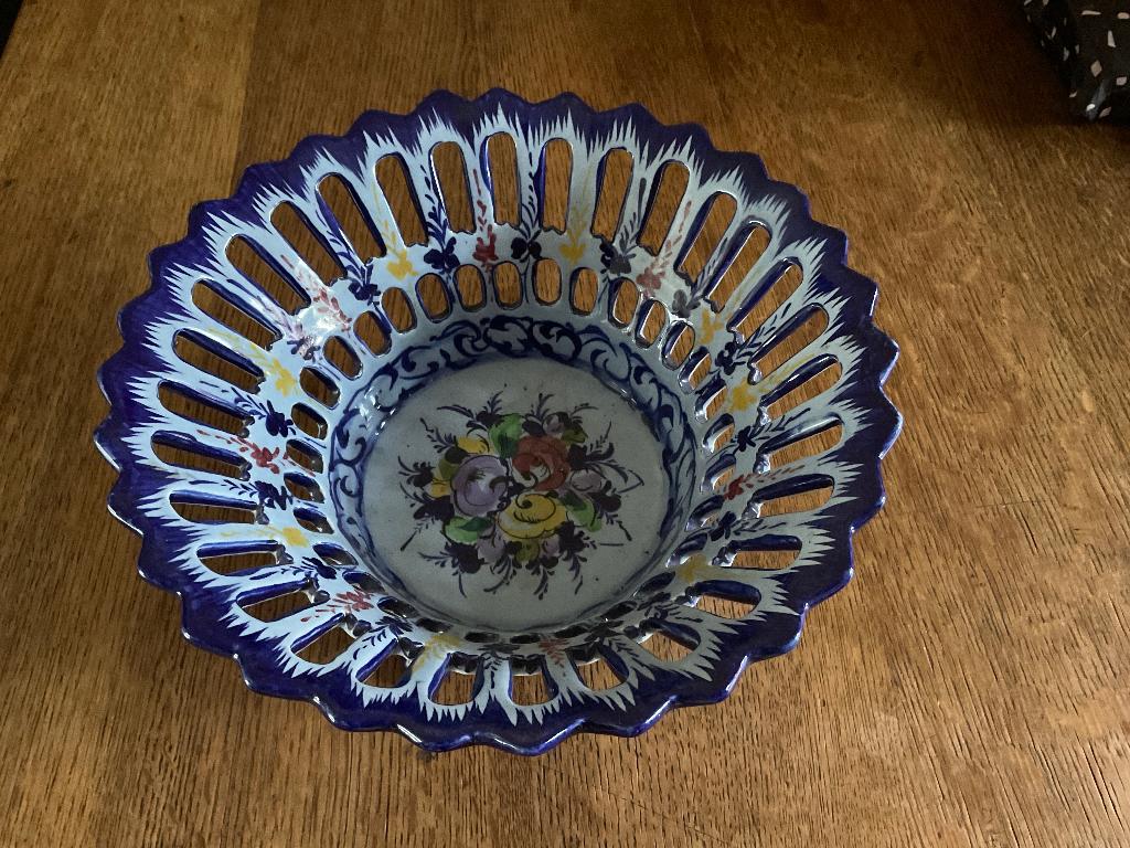 Portugees aardewerk fruitschaal, Ophalen of Verzenden