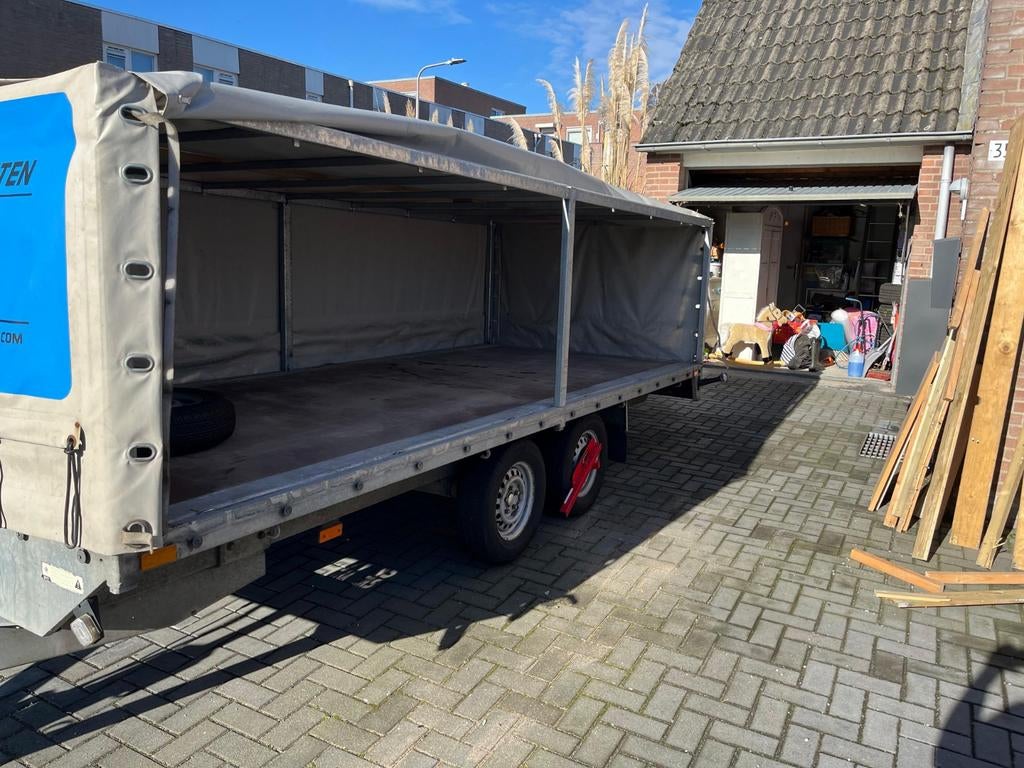 Aanhanger met zeilopbouw 6 m x 181 cm, 1751 kg, Auto diversen, Aanhangers en Bagagewagens, Ophalen, Gebruikt