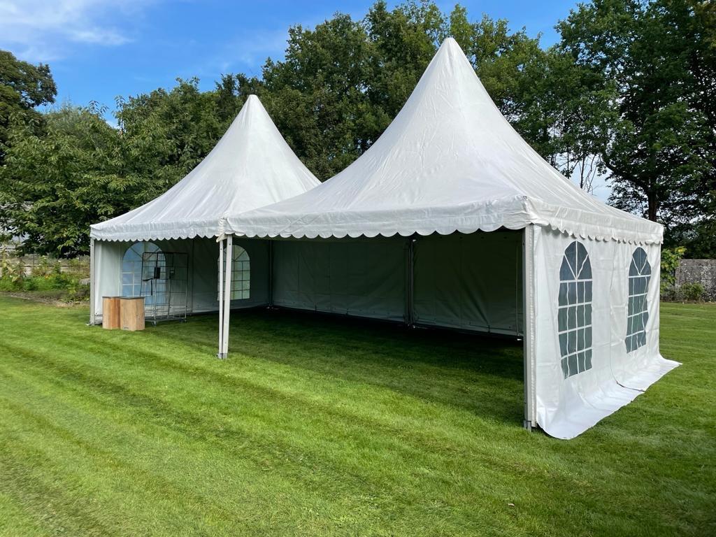 Pagodetenten (KOOP)  3x3 | 4x4 | 5x5 mtr, Gebruikt, Opvouwbaar, 4 tot 6 meter, Pagodetent