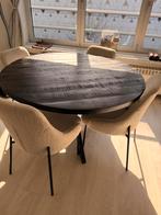 Eettafel met 4 teddy stoelen, Huis en Inrichting, Tafels | Eettafels, Zo goed als nieuw, Vier personen, Rechthoekig, 50 tot 100 cm