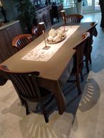 Stevige Teakhouten Eethoek, Ophalen, Gebruikt, Rechthoekig, 50 tot 100 cm