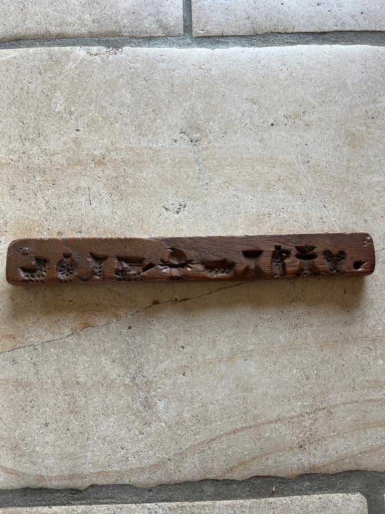 Antieke houten koekjesvorm met diverse figuren, Ophalen of Verzenden