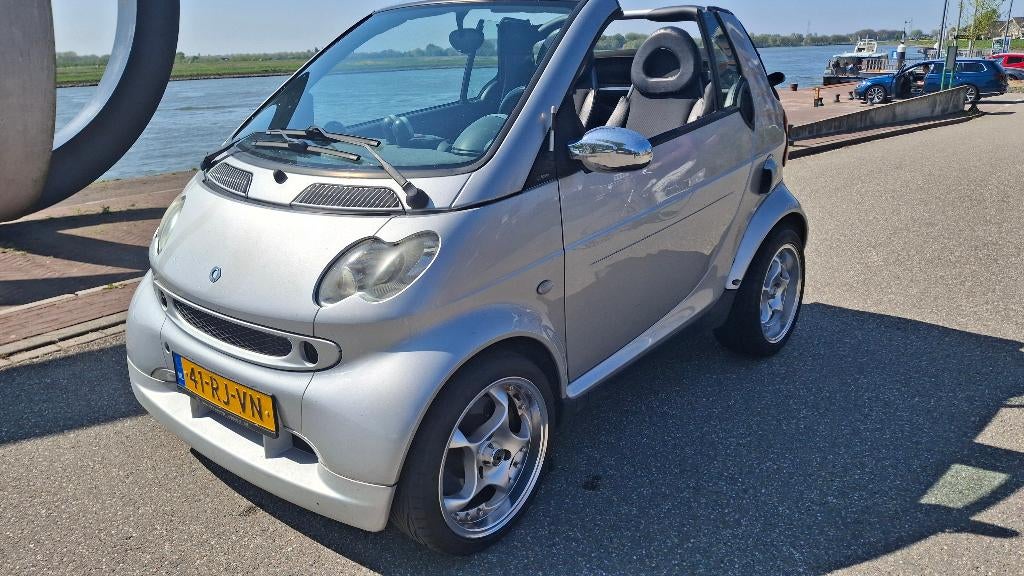 Smart Fortwo Cabrio met Brabus/Schmidt onderdelen, Auto's, Smart, Achterwielaandrijving, Cabriolet, 61 pk, Grijs