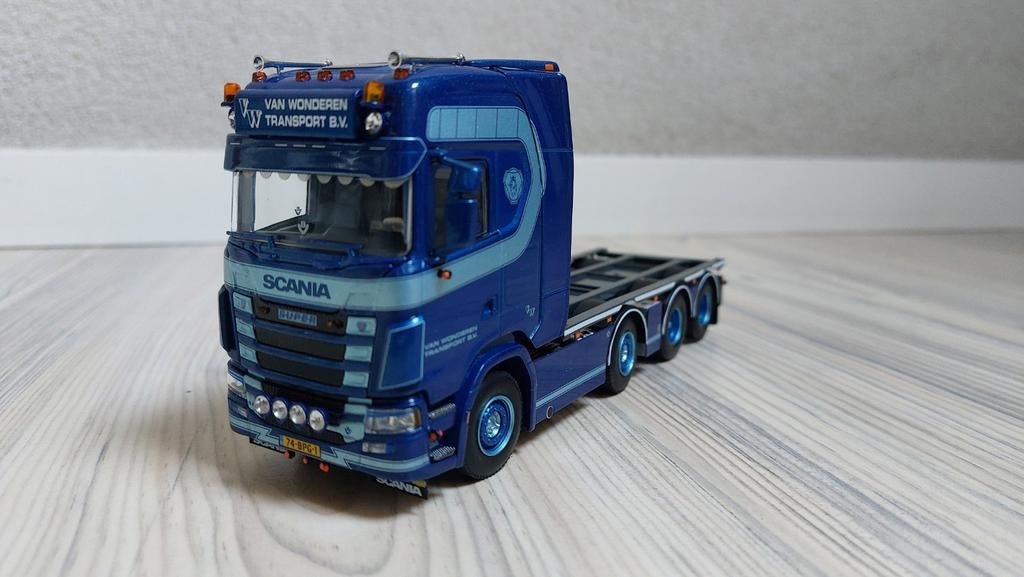 Wsi Scania S650 V8 Van Wonderen container bakwagen nieuw, Ophalen of Verzenden, Nieuw, Bus of Vrachtwagen, Wsi