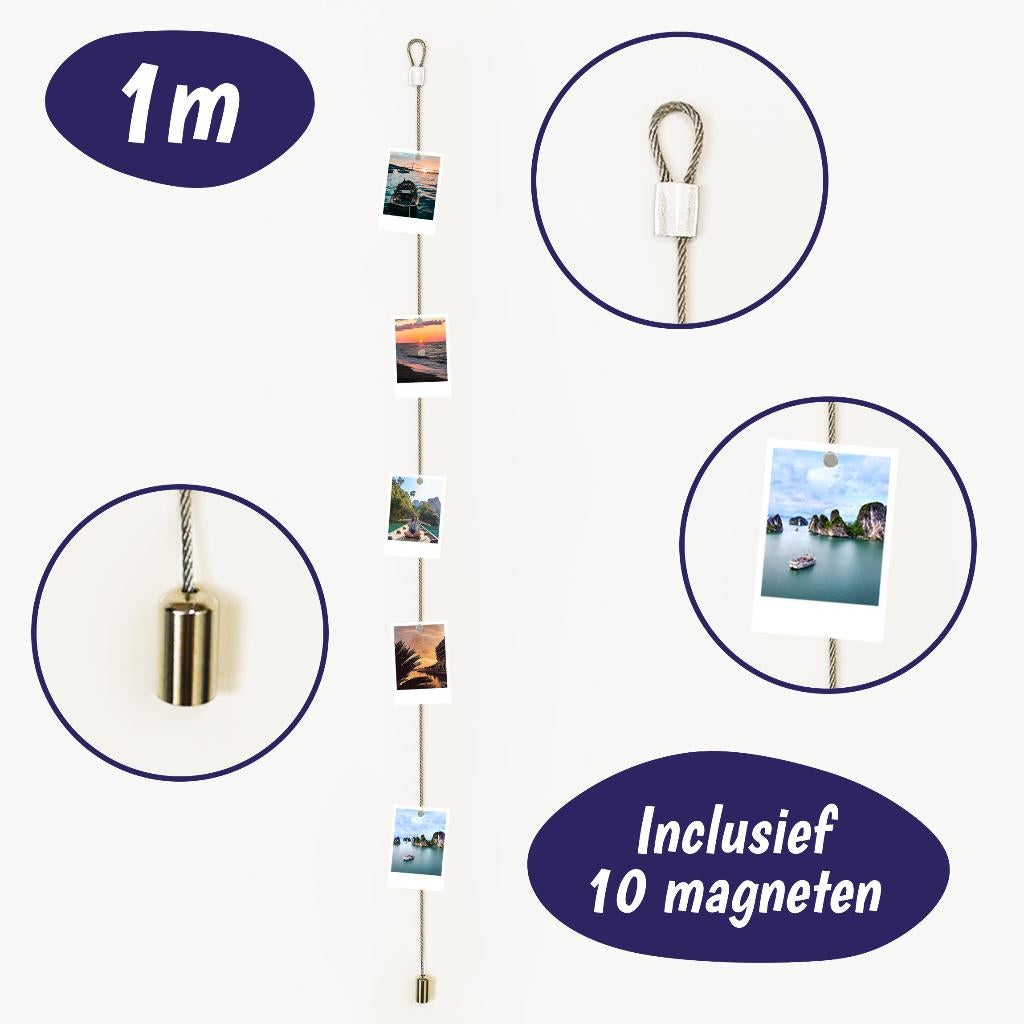 Fotokoord met magneten, Audio, Tv en Foto, Fotoalbums en Accessoires, Fotoalbum-accessoire, Zo goed als nieuw, Nijverheidsweg-Noord 77, 3812PK  Amersfoort