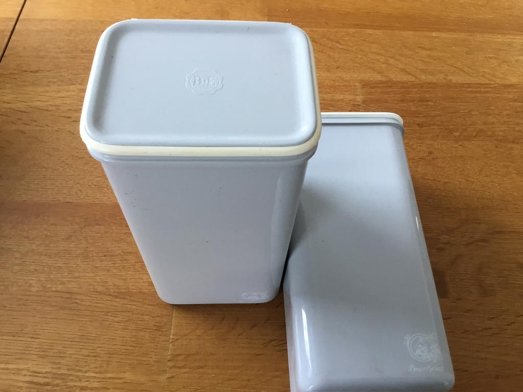 2 Voorraadtrommels - D.E., Ophalen of Verzenden, Gebruikt