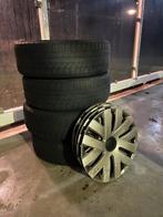 5x100 stalen velgen met all season banden (Skoda, Polo, Seat, Ophalen of Verzenden, Gebruikt