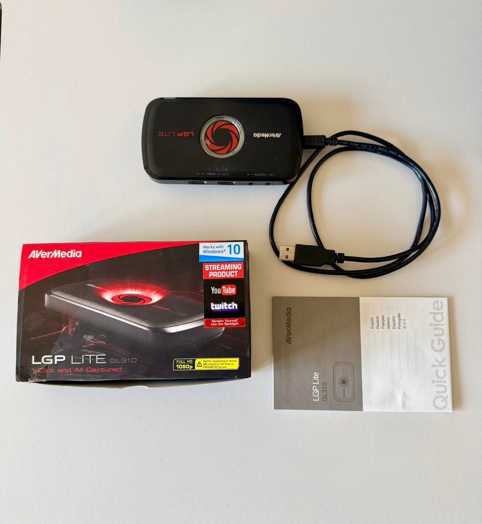 AVerMedia LGP Lite 1-Click Video Capture, Computers en Software, Ophalen of Verzenden, Zo goed als nieuw