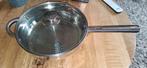 Herzberg hapjespan 26 cm, Ophalen of Verzenden, Zo goed als nieuw, Rvs, Koekenpan of Braadpan