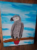 Papegaai Schilderij - Acryl op Canvas 24x30, Ophalen of Verzenden