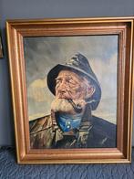Schilderij “Oude Zeebeer” – handgeschilderd op doek., Ophalen of Verzenden