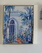 43 x 30 canvas Marokkaanse tuin afbeelding blauw, Ophalen of Verzenden