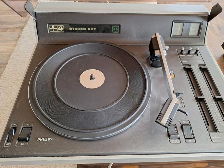 Philips Stereo 907 Platenspeler - Werkt Perfect!, Audio, Tv en Foto, Platenspelers, Gebruikt, Platenspeler, Philips, Ophalen