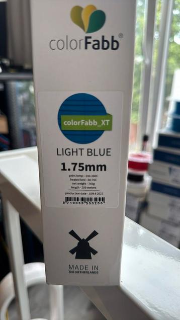 NIEUW! ColorFabb XT LightBlue filament – 750g – Topkwaliteit beschikbaar voor biedingen
