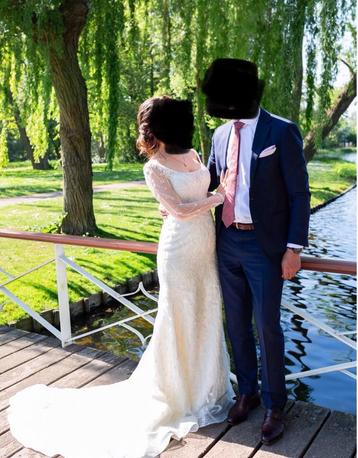 Mooie witte bruidsjurk te koop (maat S) beschikbaar voor biedingen
