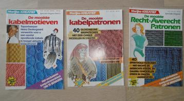 3 boekjes Kabelpatronen en rechts averechts zie foto's beschikbaar voor biedingen