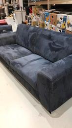 Mooie blauwe Alcantara bank. 3 en een 2 zits., Ophalen of Verzenden, Zo goed als nieuw, 75 tot 100 cm