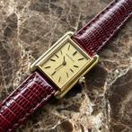 Jaeger LeCoultre Tank Horloge, Ophalen, Goud, Leer, Overige merken