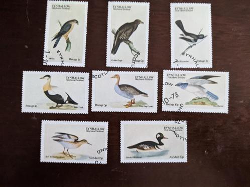 EYNHALLOW 1973; serie (8) VOGELS, Postzegels en Munten, Postzegels | Thematische zegels, Gestempeld, Dier of Natuur, Verzenden