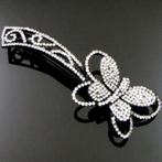 Leuke haarspeld met vlinder en wit Swarovski elementen, Verzenden, Nieuw, Haarspeld