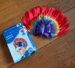 Regenboog Hanenkam Pruik, Carnaval, Ophalen of Verzenden, Zo goed als nieuw, Accessoires