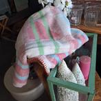 Fleurig wollen plaid 150x200 cm, Kleding | Dames, Ophalen of Verzenden, Zo goed als nieuw, One size fits all