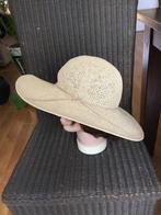 Beige rieten dames zomerhoedje 58 cm., Kleding | Dames, Hoeden en Petten, Ophalen of Verzenden, Zo goed als nieuw, Hoed