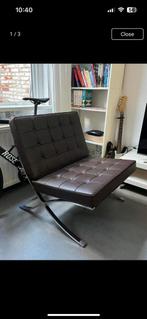 Barcelona Chair brown - replica, Ophalen, Eenpersoons, 100 tot 125 cm, Nieuw