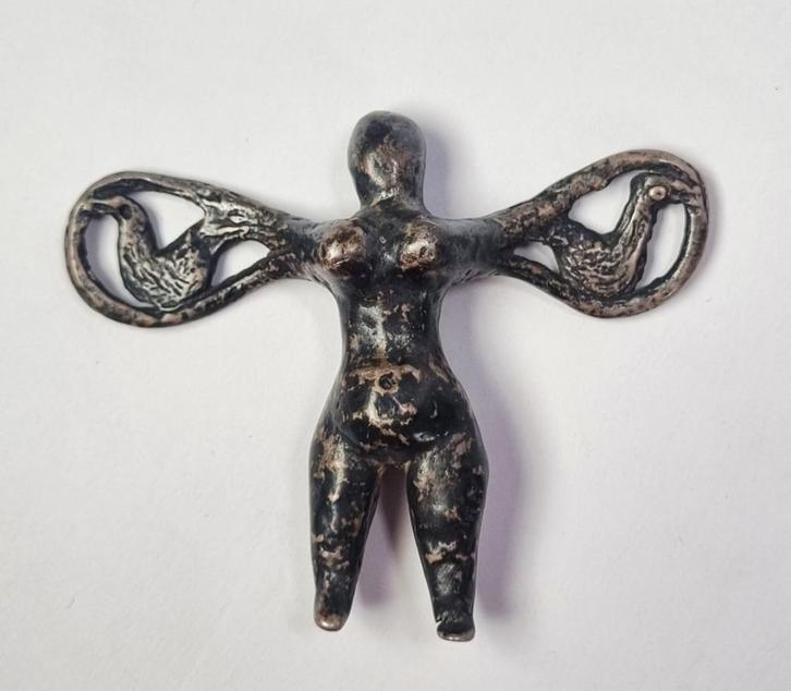 577. Bronzen beeldje, Maja van Hall, eind 20e eeuw, Antiek en Kunst, Kunst | Beelden en Houtsnijwerken, Ophalen of Verzenden