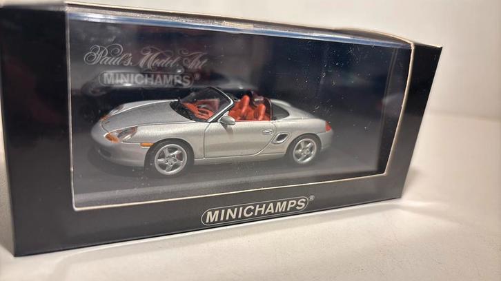 Porsche boxster s silver 1999 minichamps 1.43, Hobby en Vrije tijd, Modelauto's | 1:43, Zo goed als nieuw, Auto, MiniChamps, Ophalen of Verzenden