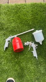 Verfspuit set met 2 spuitpistolen – voor compressor, Doe-het-zelf en Verbouw, Ophalen, Zo goed als nieuw, Verfspuit of Verfpomp